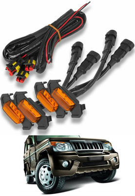 PRTEK 4Pcs/Set Plug and Play Raptor Style Amber Lens Grille LED Lights Day Running Light Width Light Side Light A109 Car Fancy Lights(Yellow)