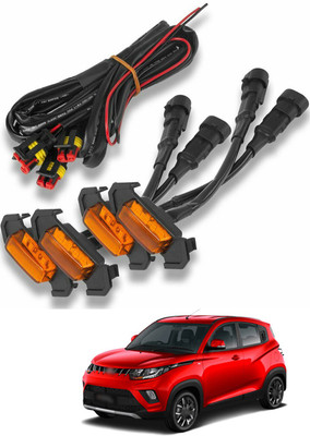 PRTEK 4Pcs/Set Plug and Play Raptor Style Amber Lens Grille LED Lights Day Running Light Width Light Side Light A118 Car Fancy Lights(Yellow)