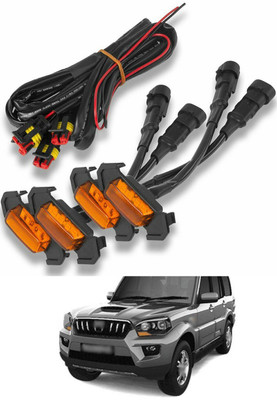 PRTEK 4Pcs/Set Plug and Play Raptor Style Amber Lens Grille LED Lights Day Running Light Width Light Side Light A111 Car Fancy Lights(Yellow)