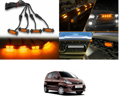 XZRTZ 4Pcs/Set Plug and Play Raptor Style Amber Lens Grille LED Lights Day Running Light Width Light Side Light P148 Headlight Car, Motorbike LED for Maruti Suzuki (12 V, 55 W)(Universal For Car, Pack of 4)