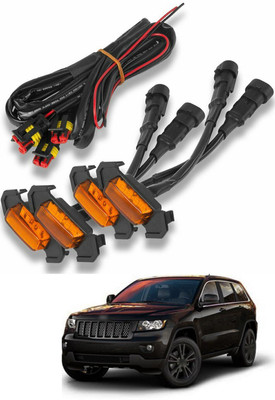 PRTEK 4Pcs/Set Plug and Play Raptor Style Amber Lens Grille LED Lights Day Running Light Width Light Side Light A101 Car Fancy Lights(Yellow)