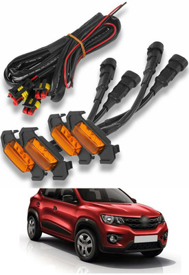 PRTEK 4Pcs/Set Plug and Play Raptor Style Amber Lens Grille LED Lights Day Running Light Width Light Side Light A195 Car Fancy Lights(Yellow)
