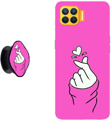 Zappy Back Cover for OPPO F17(Pink, White, Cases with Holder, Pack of: 2)