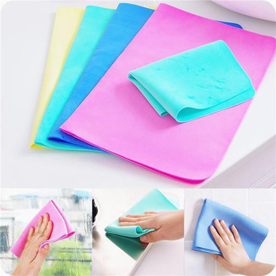 Viraan 2 Pcs Reusable Water Absorbent Magic Towel for Car, Home and Kitchen Cleaning Wet and Dry PVA Fibers Cleaning Cloth(2 Units)