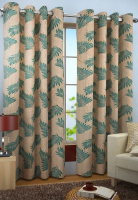 Homefab India 244 cm (8 ft) Polyester Room Darkening Long Door Curtain (Pack Of 2)(Printed, Light Blue)