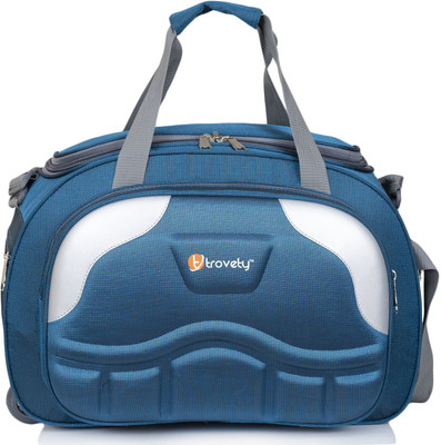 Trovety Travel Luggage (Expandable) Duffel Bag-Light Weight With Solid Large Space Duffel With Wheels (Strolley)