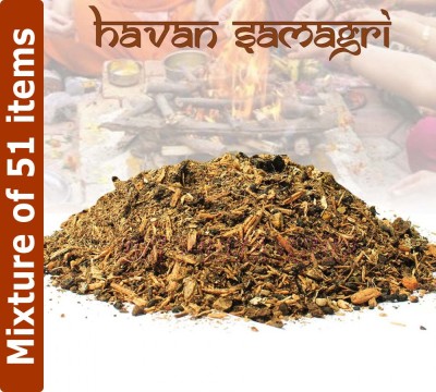 Darshan Sandhya Natural and Pure Hawan Samagri for Puja, Havan, Mixture of Various Dried Herbal, Roots, Leaves and Loban for Vedic Yagya (Pack of 500gm)