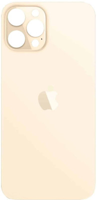 Sandreezz Apple iPhone 12 Pro Max (with Logo) (Glass) Back Panel(Gold)