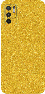 BUGGU Redmi Note 10T 5G, redmi note 10t 5g Mobile Skin(Ultra Super Golden Glitter Skin With High Matte Finish., Mobile Skin (Back+Side+Camera))