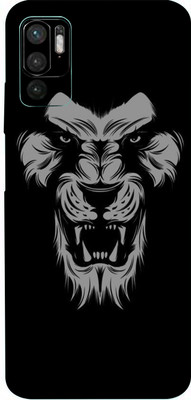 BUGGU Redmi Note 10T 5G, redmi note 10t 5g Mobile Skin(Ultra Super Black Lion Skin With High Matte Finish., Mobile Skin (Back+Side+Camera))