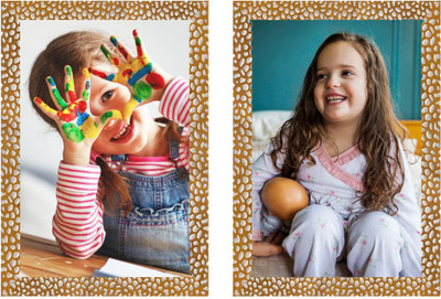 PADYAL Wood Table Photo Frame(Gold, 2 Photo(s), 4x6)