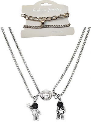 NICELIFE COLLECTIONS Stainless Steel Sterling Silver Silver Jewellery Set(Pack of 1)