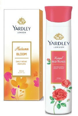 Yardley London 1 AUTUMAN BLOOM PERFUME , 100 ML ,1 ROYAL RED ROSES 150 ML, PACK OF 2 . Eau de Parfum  -  250 ml(For Men & Women)