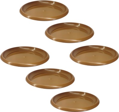 Grovalue Planter Bottom Plate/Pot Saucer/Drip Tray Base 9 Inch Plant Container Set(Pack of 6, Plastic)