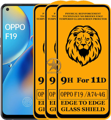 SEVEN7STAR Edge To Edge Tempered Glass for Oppo F19, Oppo A74-4G(Pack of 3)