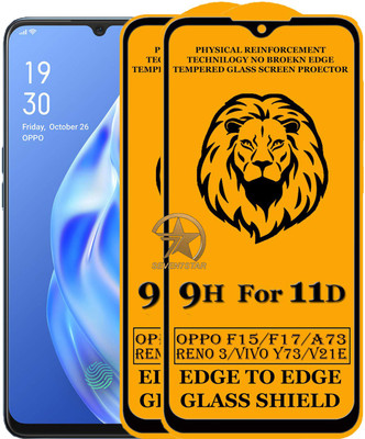 HQ Protection Edge To Edge Tempered Glass for Oppo F15, Oppo F17, Oppo Reno 3, Vivo Y73, Vivo V21e(Pack of 2)
