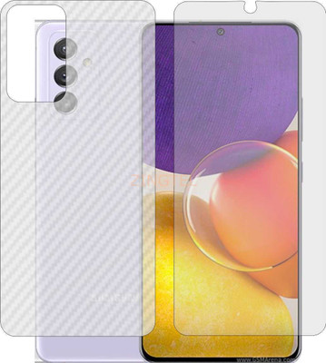 ZINGTEL Front and Back Screen Guard for SAMSUNG GALAXY QUANTUM 2 (Front Matte Finish & Back 3d Carbon Fiber)(Pack of 2)