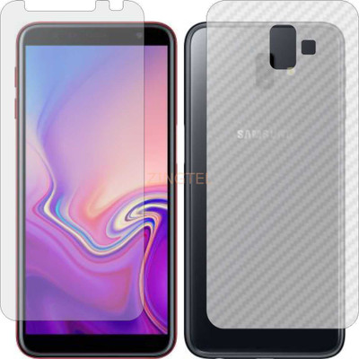 ZINGTEL Front and Back Screen Guard for SAMSUNG J610F GALAXY J6 PLUS (Front Matte Finish & Back 3d Carbon Fiber)(Pack of 2)
