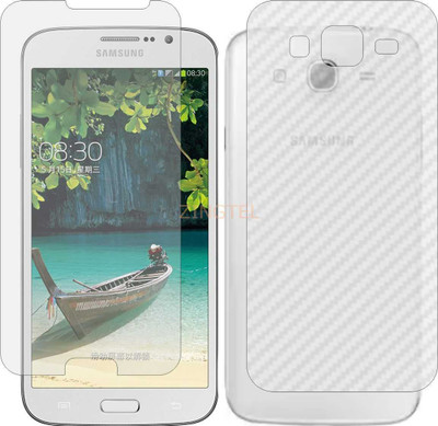 ZINGTEL Front and Back Screen Guard for SAMSUNG GALAXY MEGA 5.8 I9152 (Front Matte Finish & Back 3d Carbon Fiber)(Pack of 2)