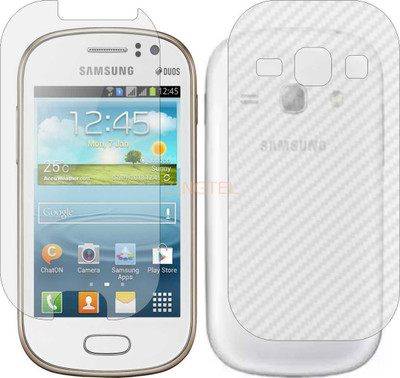 ZINGTEL Front and Back Screen Guard for SAMSUNG FAME DUOS S6812 (Front Matte Finish & Back 3d Carbon Fiber)(Pack of 2)