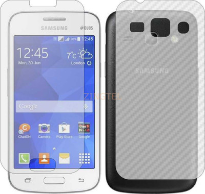 ZINGTEL Front and Back Screen Guard for SAMSUNG STAR ADVANCE G350E (Front Matte Finish & Back 3d Carbon Fiber)(Pack of 2)