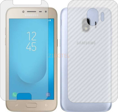 ZINGTEL Front and Back Screen Guard for SAMSUNG GALAXY J2 PRO (Front Matte Finish & Back 3d Carbon Fiber)(Pack of 2)