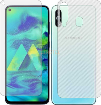 ZINGTEL Front and Back Screen Guard for SAMSUNG GALAXY M41 (Front Matte Finish & Back 3d Carbon Fiber)(Pack of 2)