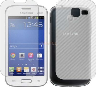ZINGTEL Front and Back Screen Guard for SAMSUNG GALAXY STAR PRO S7262 (Front Matte Finish & Back 3d Carbon Fiber)(Pack of 2)