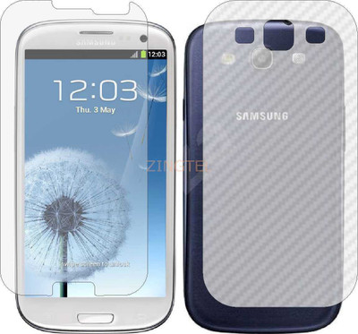 ZINGTEL Front and Back Screen Guard for SAMSUNG GALAXY S3 NEO (Front Matte Finish & Back 3d Carbon Fiber)(Pack of 2)