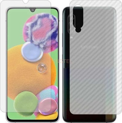 ZINGTEL Front and Back Screen Guard for SAMSUNG GALAXY A90 (Front Matte Finish & Back 3d Carbon Fiber)(Pack of 2)
