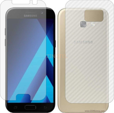 ZINGTEL Front and Back Screen Guard for SAMSUNG GALAXY A5 2017 (Front Matte Finish & Back 3d Carbon Fiber)(Pack of 2)