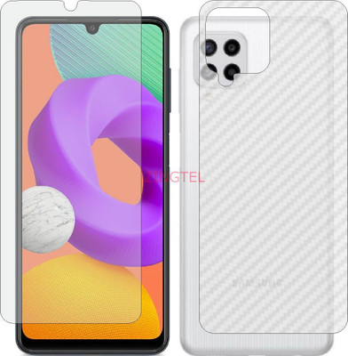 ZINGTEL Front and Back Screen Guard for SAMSUNG GALAXY M22 (Front Matte Finish & Back 3d Carbon Fiber)(Pack of 2)