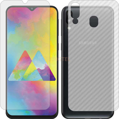 ZINGTEL Front and Back Screen Guard for SAMSUNG GALAXY M20 (Front Matte Finish & Back 3d Carbon Fiber)(Pack of 2)