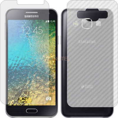ZINGTEL Front and Back Screen Guard for SAMSUNG E500H GALAXY E5 (Front Matte Finish & Back 3d Carbon Fiber)(Pack of 2)