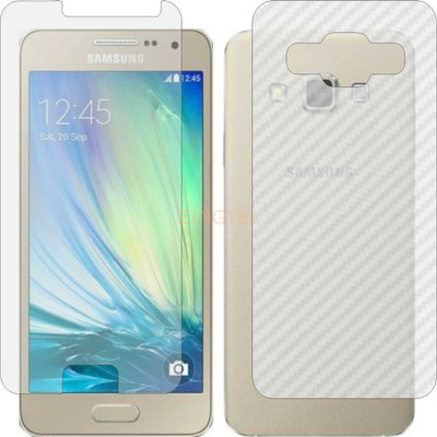 ZINGTEL Front and Back Screen Guard for SAMSUNG A300F GALAXY A3 (Front Matte Finish & Back 3d Carbon Fiber)(Pack of 2)