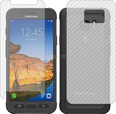 ZINGTEL Front and Back Screen Guard for SAMSUNG S7 ACTIVE (Front Matte Finish & Back 3d Carbon Fiber)(Pack of 2)
