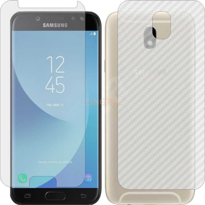 ZINGTEL Front and Back Screen Guard for SAMSUNG GALAXY J5 2017 (Front Matte Finish & Back 3d Carbon Fiber)(Pack of 2)