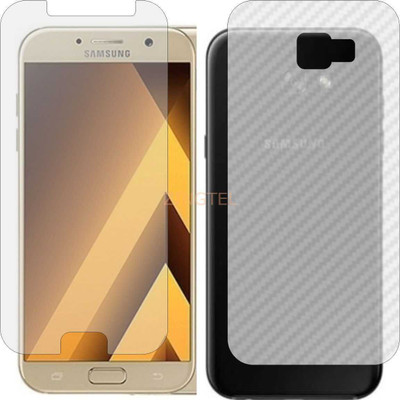 ZINGTEL Front and Back Screen Guard for SAMSUNG A720 GALAXY A7 2017 (Front Matte Finish & Back 3d Carbon Fiber)(Pack of 2)