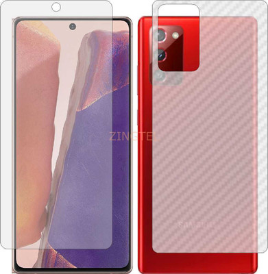 ZINGTEL Front and Back Screen Guard for SAMSUNG N981B GALAXY NOTE 20 (Front Matte Finish & Back 3d Carbon Fiber)(Pack of 2)