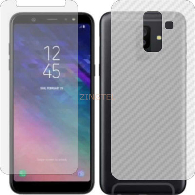 ZINGTEL Front and Back Screen Guard for SAMSUNG GALAXY A9 STAR LITE (Front Matte Finish & Back 3d Carbon Fiber)(Pack of 2)