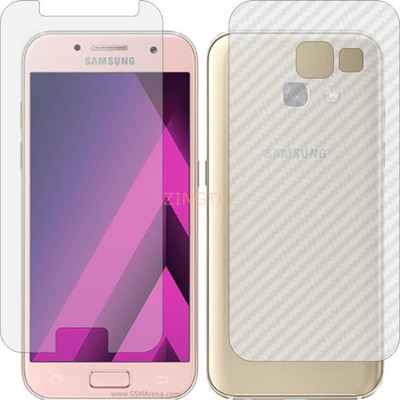 ZINGTEL Front and Back Screen Guard for SAMSUNG A320 GALAXY A3 2017 (Front Matte Finish & Back 3d Carbon Fiber)(Pack of 2)
