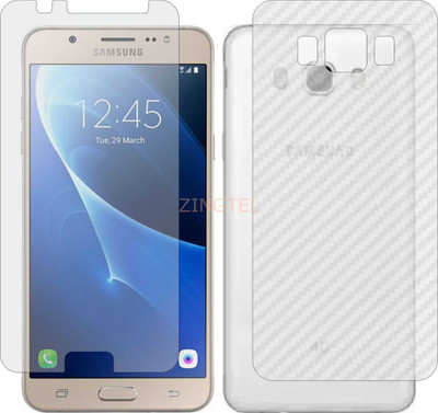 ZINGTEL Front and Back Screen Guard for SAMSUNG GALAXY J7 2016 (Front Matte Finish & Back 3d Carbon Fiber)(Pack of 2)