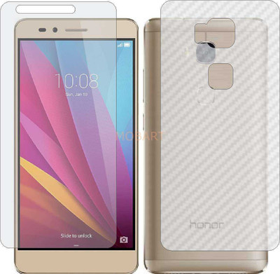 MOBART Front and Back Tempered Glass for HUAWEI HONOR 5X (Front Matte Finish & Back 3d Carbon Fiber)(Pack of 2)