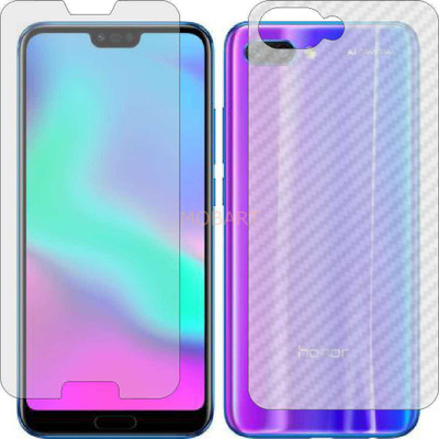 MOBART Front and Back Tempered Glass for HUAWEI HONOR 10 (Front Matte Finish & Back 3d Carbon Fiber)(Pack of 2)