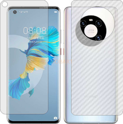 MOBART Front and Back Tempered Glass for HUAWEI HONOR MATE 40 (Front Matte Finish & Back 3d Carbon Fiber)(Pack of 2)