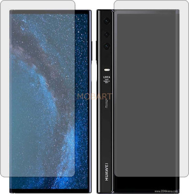 MOBART Front and Back Tempered Glass for HUAWEI MATE X (Front Matte Finish & Back 3d Carbon Fiber)(Pack of 2)