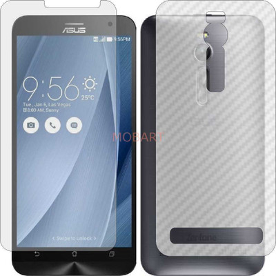 MOBART Front and Back Tempered Glass for ASUS ZE551ML ZENFONE 2 (Front Matte Finish & Back 3d Carbon Fiber)(Pack of 2)