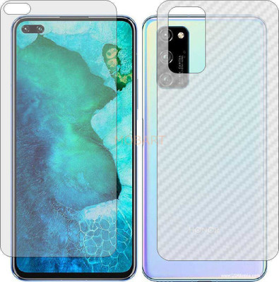 MOBART Front and Back Tempered Glass for HONOR VIEW 30 PRO (Front Matte Finish & Back 3d Carbon Fiber)(Pack of 2)