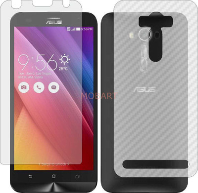 MOBART Front and Back Tempered Glass for ASUS ZENFONE 2 LASER 5.5 (Front Matte Finish & Back 3d Carbon Fiber)(Pack of 2)