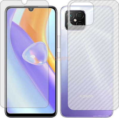 MOBART Front and Back Tempered Glass for HUAWEI HONOR PLAY 5 5G (Front Matte Finish & Back 3d Carbon Fiber)(Pack of 2)